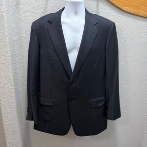 Ermenegildo Zegna Men 44L 100% Wool Blue Sports Blazer Coat‎ Jacket Switzerland